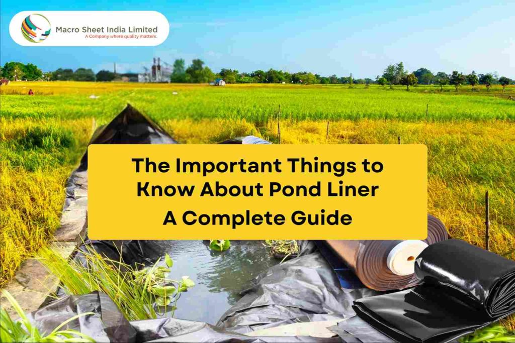 The Important Things to Know About Pond Liner